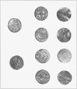 Noen av myntene fra Greslifunnet 