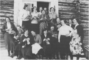  Sanitetsmøte på Høgli i Østby i slutten av 1930-åra.